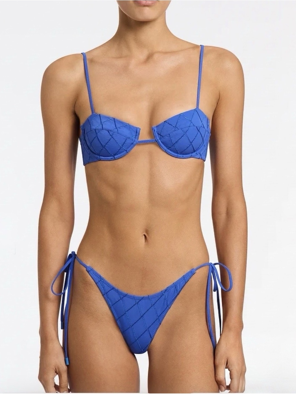 Triangl Mala-Banc Balconette Blue Bikini Set